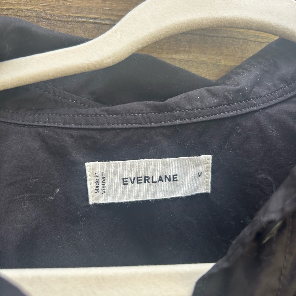 Everlane 100% cotton Black Shirt with Crew Neck Tag